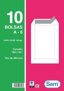 SOBRE BLANCO TIRA SILICONA 184X261 100GRS