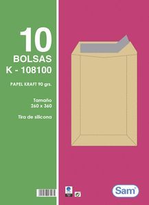BOLSA BLANCA 260X360 100GR A108100 TIRA SILICONA P