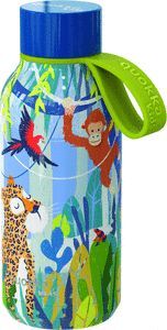 QUOKKA KIDS BOTELLA TERMO SOLID CON COLGADOR JUNGL