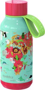QUOKKA KIDS BOTELLA TERMO SOLID CON ASA MAP OF LIF
