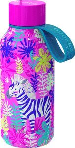 QUOKKA KIDS BOTELLA TERMO SOLID CON ASA ZEBRAS 330