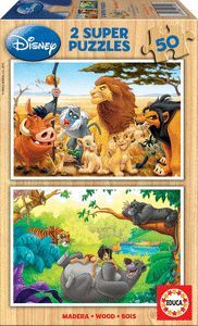 (2X50).ANIMALS FRIENDS.(2 PUZZLES MADERA/50 PZAS)