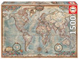 MUNDO, MAPA POLITICO.(PUZZLE 1500)