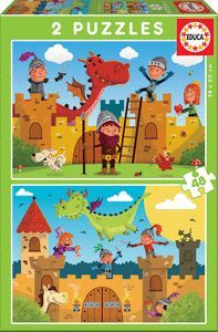 DRAGONES Y CABALLEROS 2 PUZZLES 48 PIEZAS
