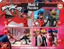 PUZZLE MULTI 4 LADYBUG 50-80-100-150