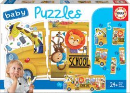 PUZZLE EDUCA INFANTIL SCHOOL BUS/ ANIMALS