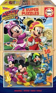 PUZZLE 2X16 PIEZAS MICKEY AND THE ROADSTER RACERS