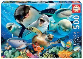 PUZZLE EDUCA 500 PIEZAS SELFIE BAJO EL AGUA