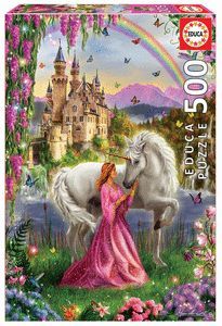 PUZZLE EDUCA 500 PIEZAS HADA Y UNICORNIO
