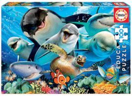 PUZZLE 100 PIEZASSELFIE BAJO EL AGUA