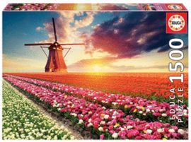 PUZZLE EDUCA 1500 PIEZAS PAISAJE DE TULIPANES