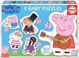 PUZZLE EDUCA BABY PEPPA PIG CONTIENE 5 PUZZLES 29-18589