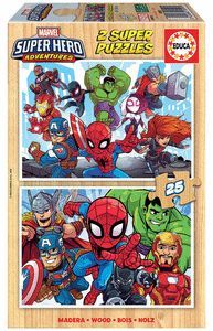 PUZZLE 2X25 PIEZAS MARVEL SUPER HEROE ADVENTURES