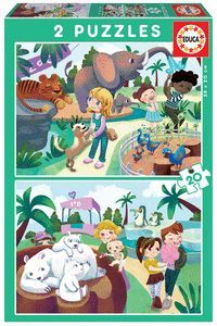 PUZZLE 2X20 PIEZAS EN EL ZOO