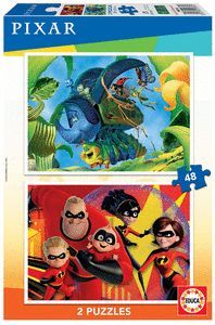 PUZZLE 2X48 PIXAR (A BUG´S LIFE + INCREIBLES)