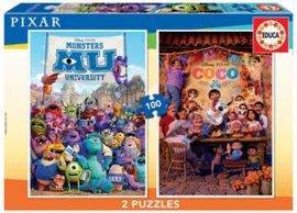 PUZZLE 2X100 PIXAR (COCO + MONSTERS UNIVERSITY)