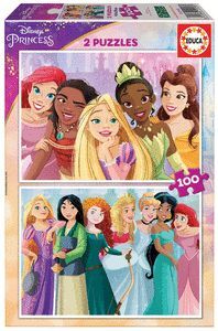 PUZZLE EDUCA 2X100 PIEZAS DISNEY PRINCESS
