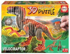 PUZZLE 3D CREATURE VELOCIRAPTOR