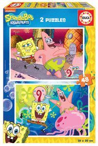 PUZZLE EDUCA 2X48 BOB ESPONJA