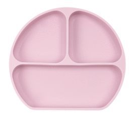 PLATO SILICONA CON VENTOSA GRIS