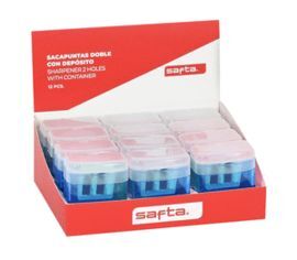 EXPOSITOR 12 UDS SACAPUNTAS DOBLE DEPOSITO