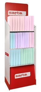 EXPOSITOR DE PIE CARPEBLOC COLORES PASTEL 30 UDS