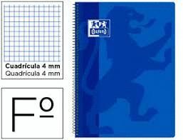 BLOC OXFORD SCHOOL CLASSIC PP FOLIO 80H 4X4 AZUL