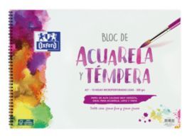 BLOC ACUARELA A3 TAPA DURA +10H LISO A4 300G