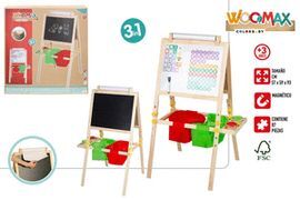 PIZARRA PIE 3 EN 1 57X59X93 CM 3A+ WOOMAX