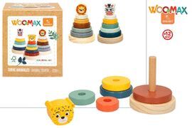 TORRE MADERA ANIMALES WOOMAX ZOOKABEE 3 SURTIDO