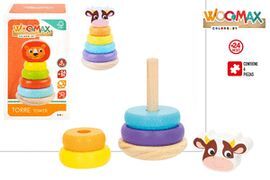 TORRE BLOQUES MADERA ANIMALES WOOMAX 2 SURTIDO