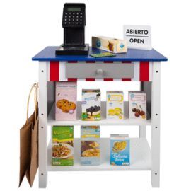 SUPERMERCADO MADERA 48X30XH70CM C/25 ACC+CAJA ELEC