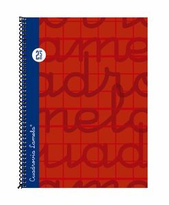 CUADERNO 4º FORRADO CUADROVIA 2.5MM 80H TAPA DURA