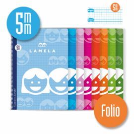 BLOC Fº ESPIRAL 5MM 80H CUADROVIA LAMELA