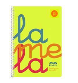 BLOC ESPIRAL 4º 80H CUADROVIA 2.5MM PLASTIC AMARIL