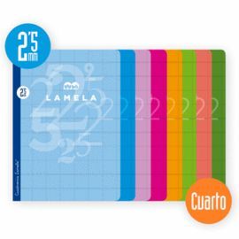 LIBRETA LAMELA 4º 50 HOJAS CUADROVIA 2.5 MM