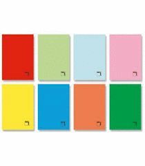 LIBRETA Fº 50H 70GR CUADRO 4MM COLORES SURTIDOS