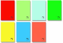 LIBRETA 4º 50H 70GR PAUTA 2.5MM COLORES SURTIDOS