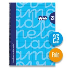 BLOC Fº FORRADO CUADROVIA 2.5MM 80H TAPA DURA AZUL