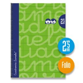 BLOC Fº FORRADO CUADROVIA 2.5MM 80H TAPA DURA VERD