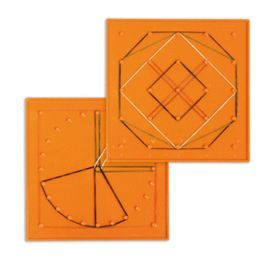 JUEGO SET 6 GEOPLANOS 15 CM COLOR