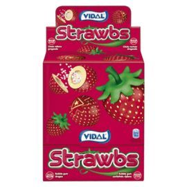 STRAWBS CHICLES FRESA CON RELLENO ACIDO 200 UNID.