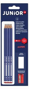 LAPICES ALPINO JUNIOR HB BLISTER 6 UNIDADES + SACA