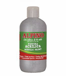 PINTURA ACRILICA ESCOLAR BOTELLA 250 ML PLATA