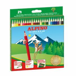 CAJA LAPICES COLORES ALPINO 24 UNIDADES