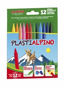 CAJA DE PINTURAS DE 12 COLORES PLASTIALPINO