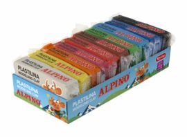 PLASTILINA 50 GR ALPINO COLORES BANDEJA 10