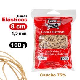 BOLSA 100G GOMA ELASTICA 1,5MM X 8CM FIXO