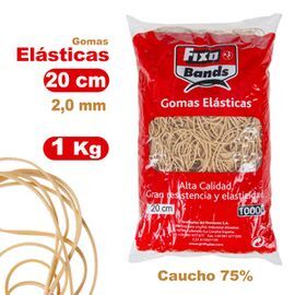 BOLSA 1000G GOMA ELASTICA 2MM X 20CM FIXO