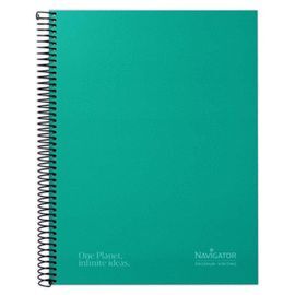 CUADERNO FORRADO A4 VERDE 80H 80G CUADRO 5MM MICRO